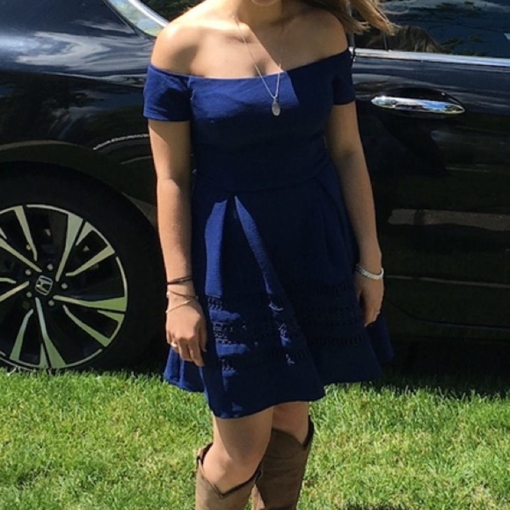 Off the shoulder mini dress